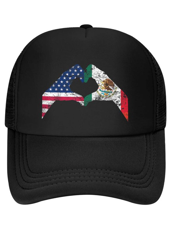 America Mexico Flag Vintage Mexican Roots American Baseball Cap