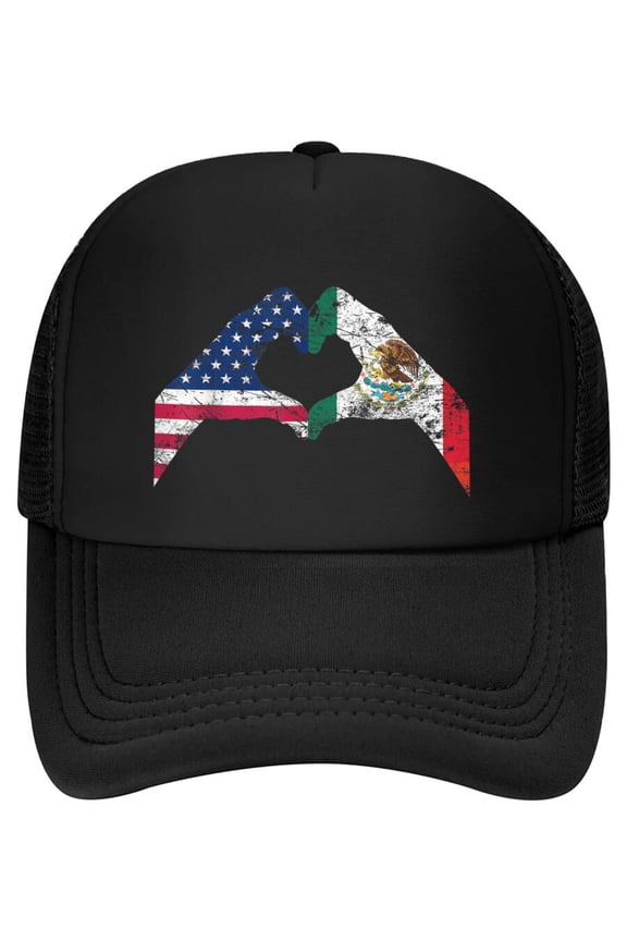 America Mexico Flag Vintage Mexican Roots American Baseball Cap