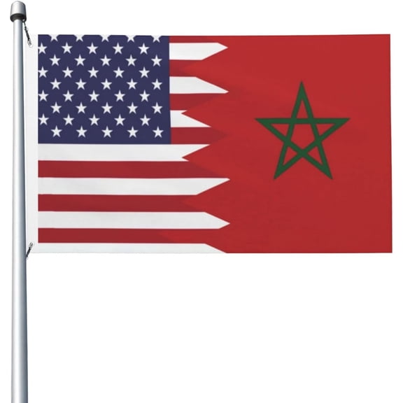 America Morocco Friendship Flag Flag Flag 3x5 Outdoor Double Sided Flag Banner For Outside With 2 Brass Grommets Patio Lawn Decor Flags