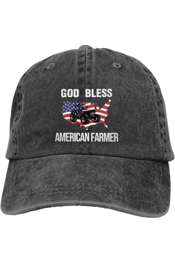 America Needs Farmers Baseball Cap Make Farmers Great Again Trucker Hat God Bless American Farmer Hat Black