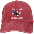 thumbnail image 1 of America Needs Farmers Baseball Cap Make Farmers Great Again Trucker Hat God Bless American Farmer Hat Black, 1 of 6