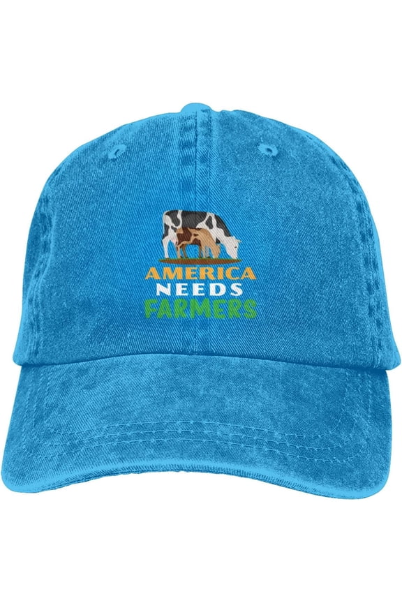 America Needs Farmers Baseball Cap Make Farmers Great Again Trucker Hat God Bless American Farmer Hat Black