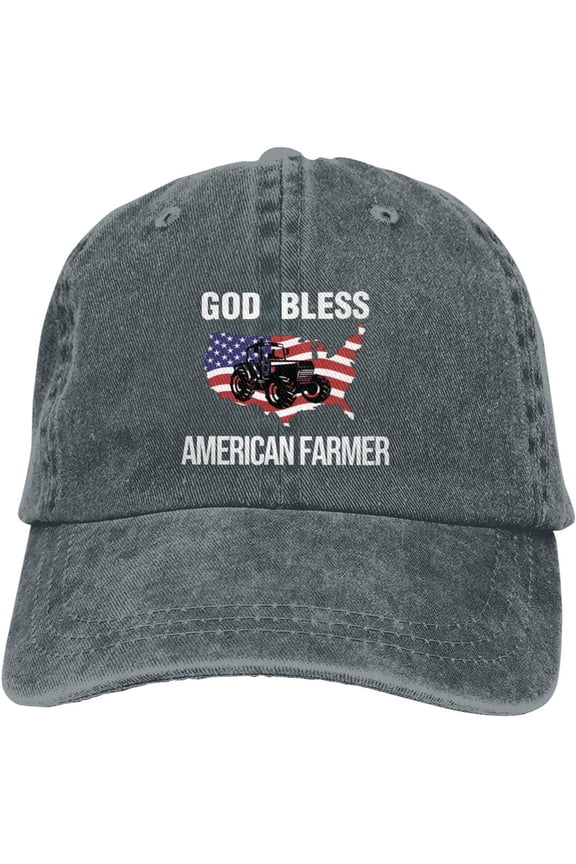 America Needs Farmers Baseball Cap Make Farmers Great Again Trucker Hat God Bless American Farmer Hat Black