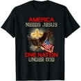 thumbnail image 1 of America Needs Jesus One Nation Under God Eagle Patriotic T-Shirt,Black, 1 of 6