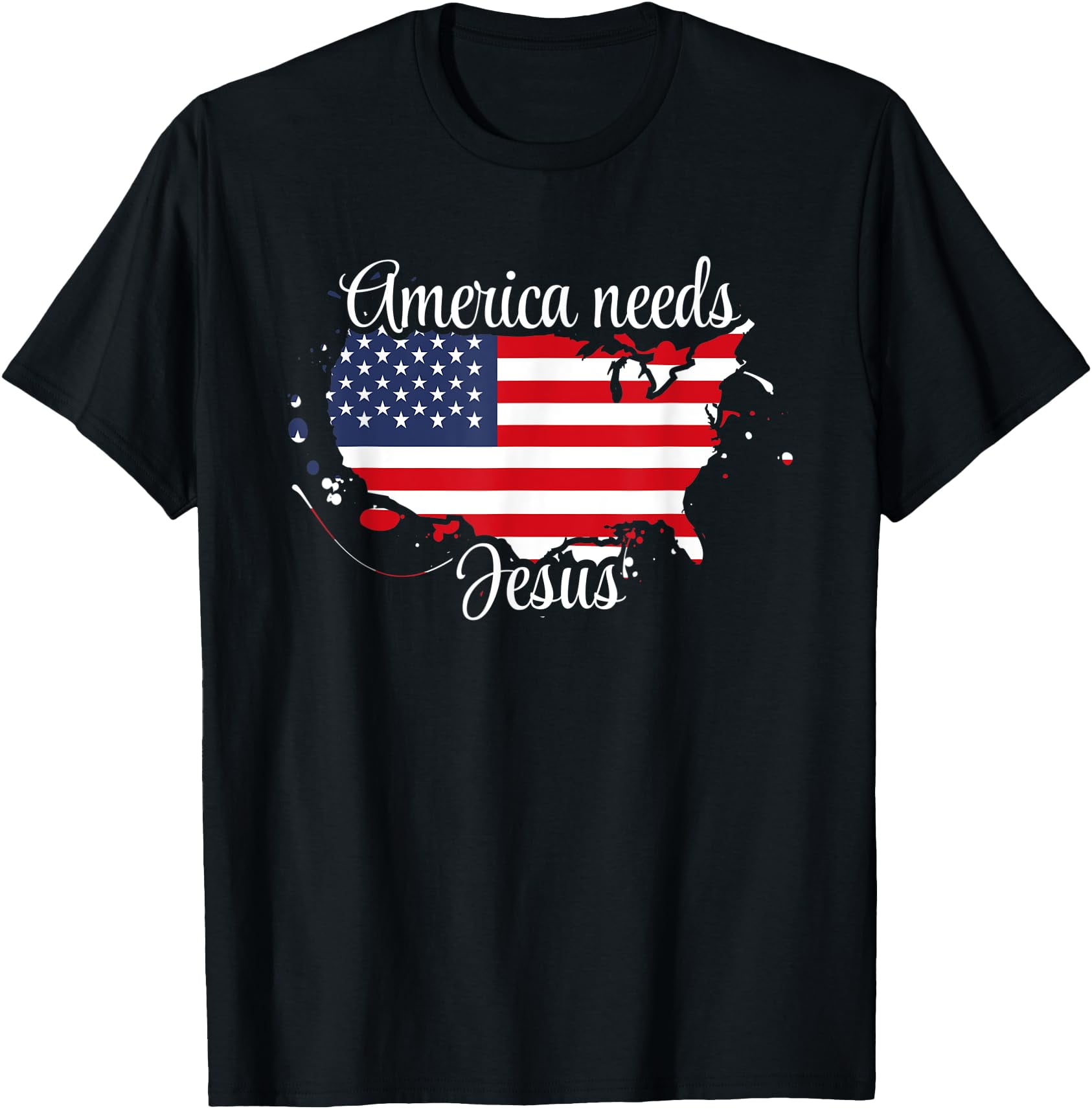 America Needs Jesus USA Map T Shirt Black - America Needs Jesus USA Map T Shirt Black 982edbe2 467f 4688 940e Ddab13dc3b83.5c3d9564b4c5710f8cd7391da6c24001