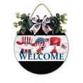 thumbnail image 1 of America Patriotic Sign Decor American Gnomes Welcome Sign July 4th Home Front Door USA Decor Independence Day Memorial Day Plaque Decoration for Home Porch Office Party Retro Door Hanger 11In, 1 of 1