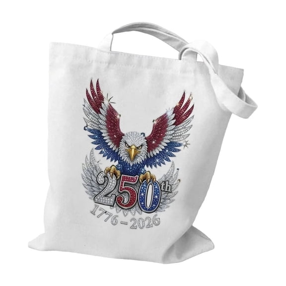 America Patriotic USA Tote Bag Aesthetic for Women, American Flag Canvas Tote Bags Reusable Grocery Bags Shopping Bags E