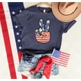 thumbnail image 1 of America Peace Sign T-Shirt, Patriotic 4th of July Shirt, Red White Blue Freedom Graphic Tee, Independence Day Outfit, 1 of 5