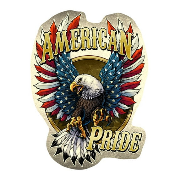 America Pride Eagle Novelty Sign | Indoor/Outdoor | Funny Home Décor for Garages, Living Rooms, Bedroom, Offices | SignMission personalized gift Wall Plaque Decoration