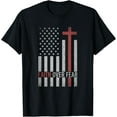 thumbnail image 1 of America Pride US Flag Faith Over Fear Holy Bible Prayer T-Shirt Tee, 1 of 4
