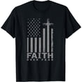 thumbnail image 1 of America Pride US Flag Faith Over Fear Prayer T-Shirt, 1 of 4