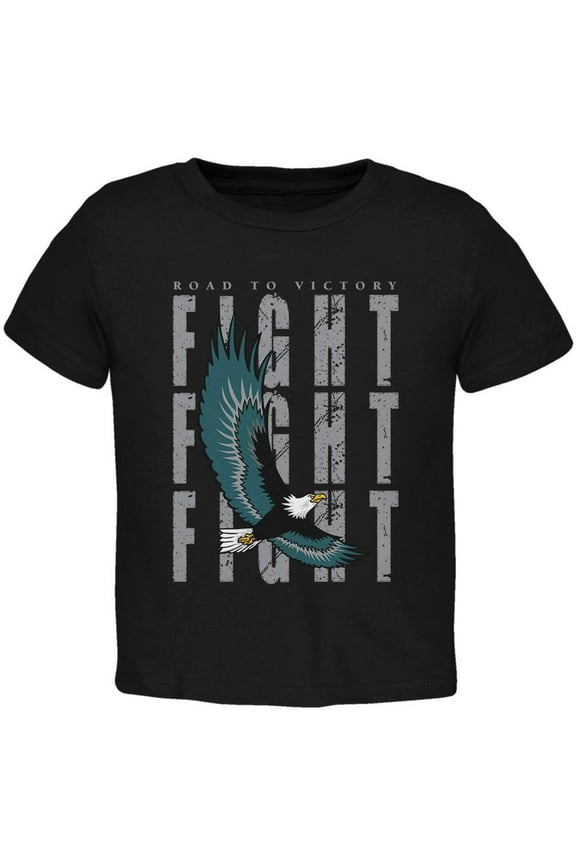 America Road To Victory Eagle Fight Toddler T Shirt Black 4T