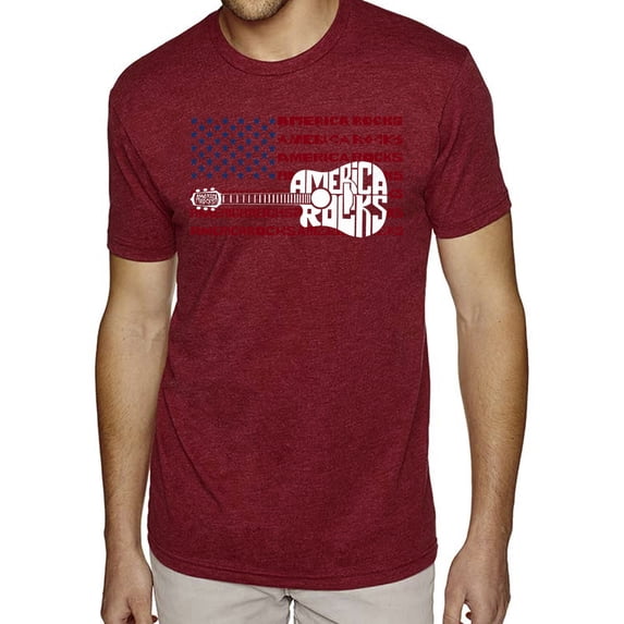 America Rocks - Men's Premium Blend Word Art T-Shirt