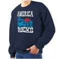 thumbnail image 1 of America Rocks Mount Rushmore USA Unisex Plus Fleece Graphic Sweatshirt Brisco Brands 2X, 1 of 6