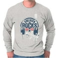 thumbnail image 1 of America Rocks Patriotic Headphones Plus Size Long Sleeve Graphic Tee Shirt Brisco Brands 2X, 1 of 6