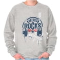 thumbnail image 1 of America Rocks Patriotic Headphones Unisex Plus Fleece Graphic Sweatshirt Brisco Brands 2X, 1 of 6