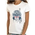 thumbnail image 1 of America Rocks Patriotic Headphones Womens Slim Fit Graphic Tee Brisco Brands X, 1 of 6