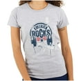 thumbnail image 1 of America Rocks Patriotic Headphones Womens Slim Fit Graphic Tee Brisco Brands X, 1 of 6