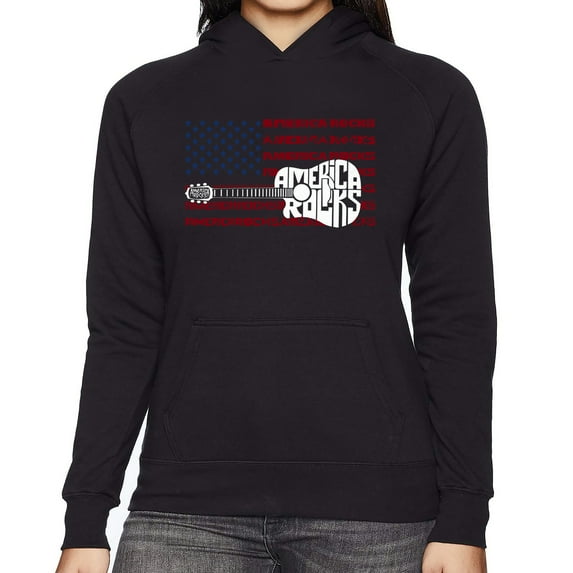 America Rocks - Women's Word Art Hooded Sweatshirt