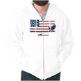 thumbnail image 1 of America Rugged American Flag Eagle Zip Up Hoodie Men's Women's Brisco Brands X, 1 of 6