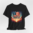 thumbnail image 1 of America Strong Patriotic Love  Unisex Jersey Short Sleeve Tee, 1 of 14