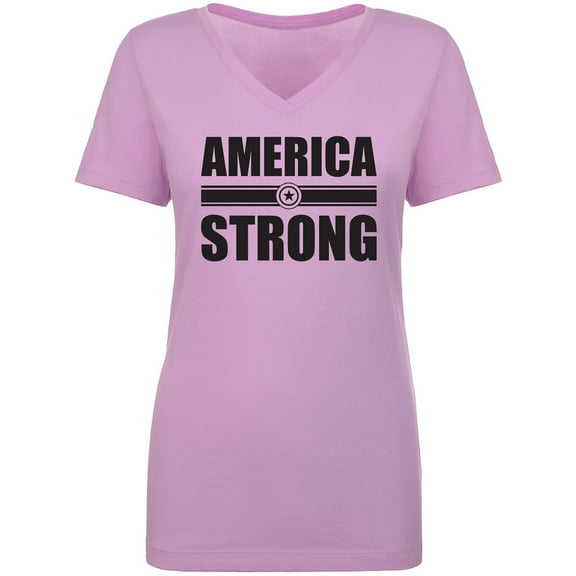 America Strong Womens V-Neck T-Shirt