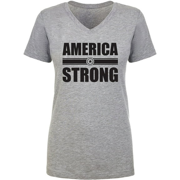 America Strong Womens V-Neck T-Shirt