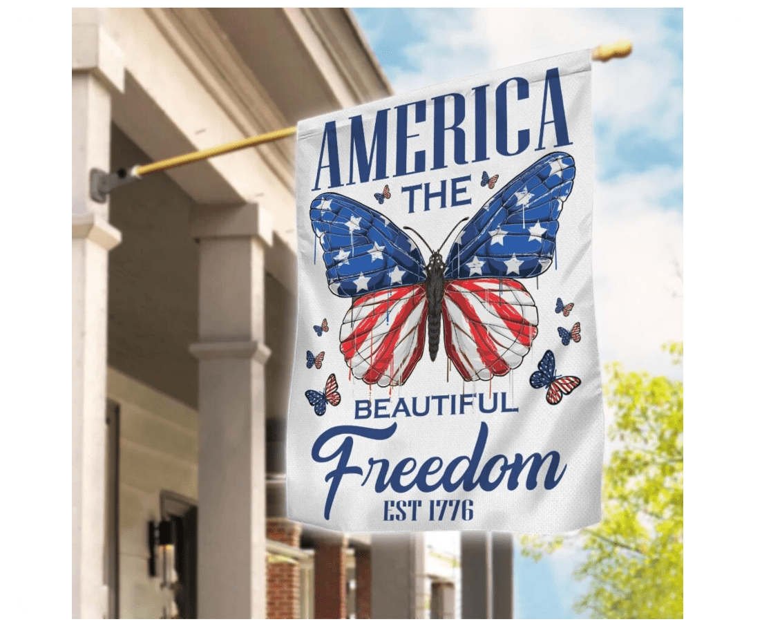 America The Beautiful Independence Flag, 4Th Of July Flag, Independence ...