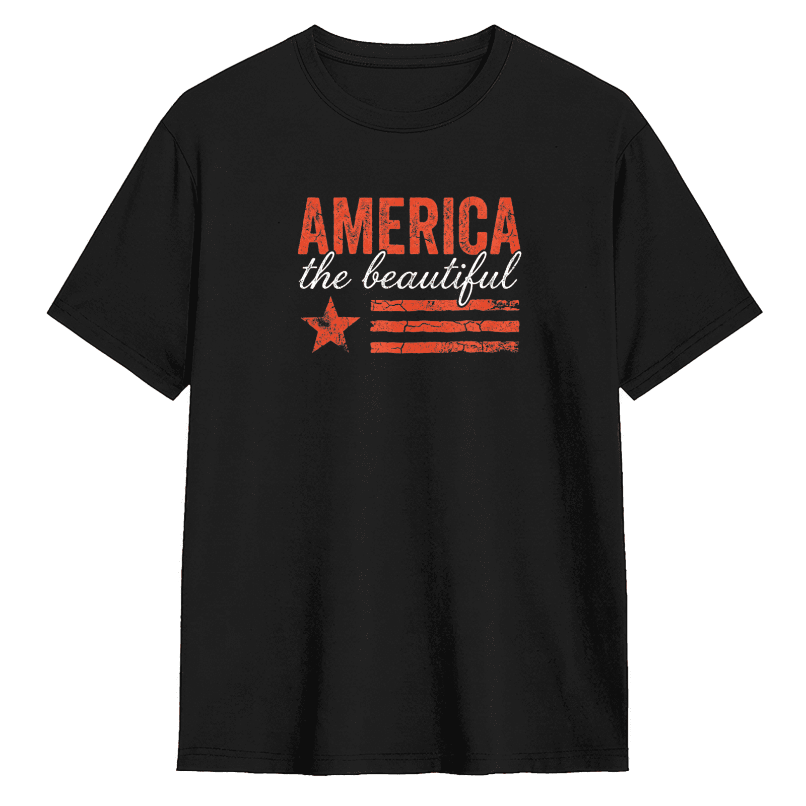 America The Beautiful Vintage Graphic Tee for Men, Party Gift Cotton ...