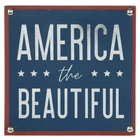 America The Beautiful Wood Wall Home Decoration Indoor Outdoor 4th of July