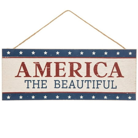 America The Beautiful Wooden Wall Home Decoration Indoor Outdoor 4th of July