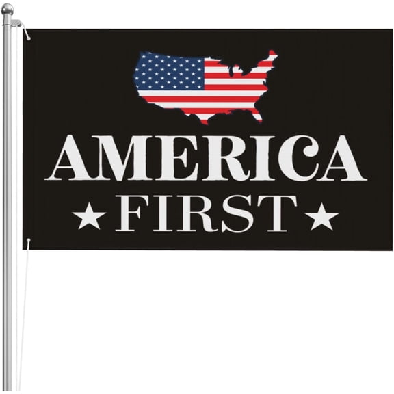 America The First Flag 3x5 2024 4th July Day Premium Polyester Banner With Brass Grommets Indoor Outdoor Decoration Flag