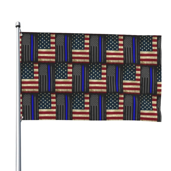 America Thin Blue Line Flag Flag 4x6 Ft Big Flag For Outdoor Indoor Office Workplace Home Garden