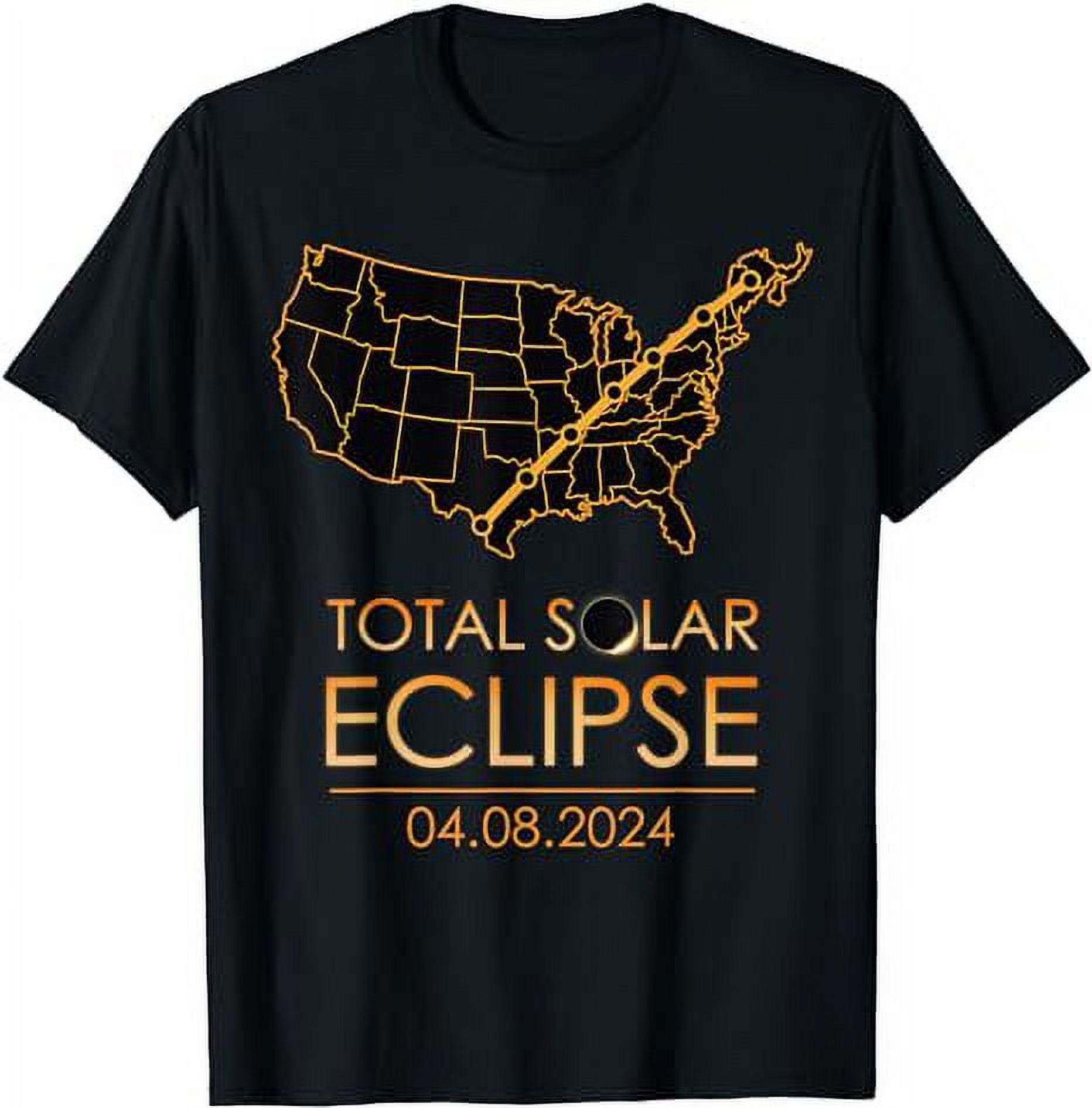 America Total Solar Eclipse April 8 2024 USA Map Totality TShirt