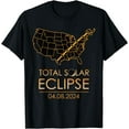 thumbnail image 1 of America Total Solar Eclipse April 8 2024 USA Map Totality T-Shirt, 1 of 4