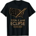 America Total Solar Eclipse April 8 2025 USA Map Totlity TShirt