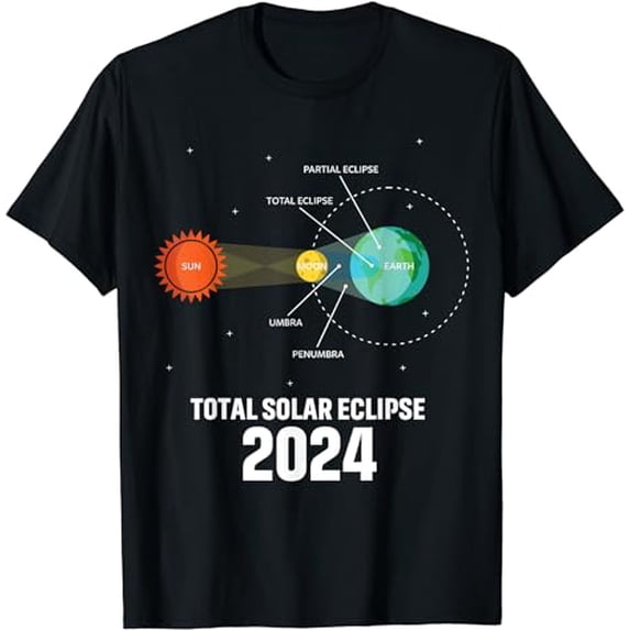 America Totality Total Solar Eclipse 4.08.24 USA Map 2024 T-Shirt