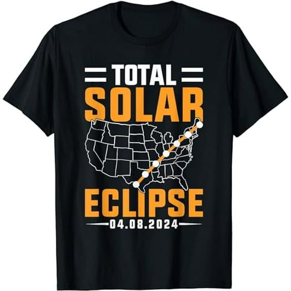 America Totality Total Solar Eclipse April 8 2024 USA Map T-Shirt