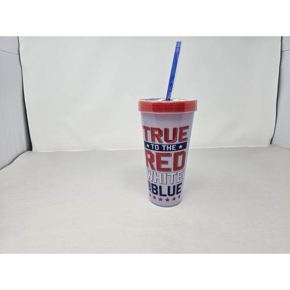 America "True to the Red White and Blue" 24oz Color Changing Tumbler