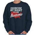 thumbnail image 1 of America USA Right to Be Awesome Funny Unisex Plus Fleece Graphic Sweatshirt Brisco Brands 2X, 1 of 6