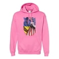 thumbnail image 1 of America USA Ukraine Ukrainian Flag Map People Support DT Sweatshirt Hoodie, 1 of 2
