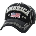 thumbnail image 1 of America USA Vintage Distressed Washed Adjustable Baseball Cap Dad Hat, 1 of 4