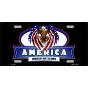 America United We Stand Metal Novelty License Plate Tag