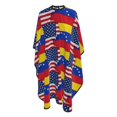 thumbnail image 1 of America Venezuelan Flag Barber Cape 66"x55" Salon Hair Cutting Haircut Cape Color Capes Stylist HairdresserApron, 1 of 7