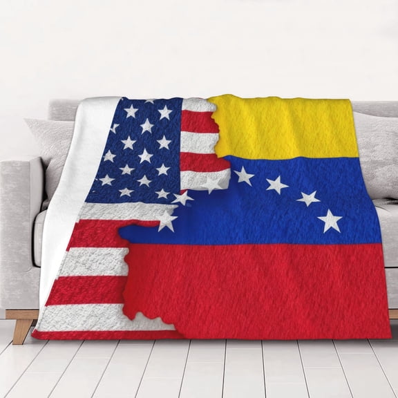 America Venezuelan Flag Throw Blanket Warm Camping Outdoor Light Weight Cozy Blanket for Couch Sofa Bed 40"x30"