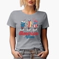 thumbnail image 1 of America Vibes, Retro 4th of July Art Merch Gift, Heather Grey T-Shirt, Medium, 1 of 5