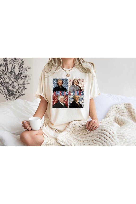 America Vibes Shirt, Retro Usa Shirt, Usa Graphic Tee, Boho 4Th Of July Shirt, 4Th Of July Shirt, Usa Flag Shirt, Independence Day Tee TSHIRT All Size S-5XL