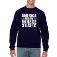 thumbnail image 1 of America Where Else Grunge Style Sweatshirt Men -Image by Shutterstock, Male 3X-Large, 1 of 4