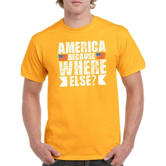 America Where Else Grunge Style T-Shirt Men -Image by Shutterstock, Male 3X-Large
