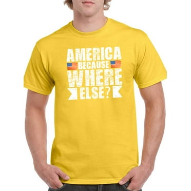 America Where Else Grunge Style T-Shirt Men -Image by Shutterstock, Male x-Large